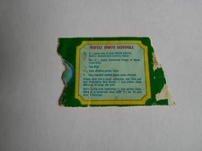 Vintage Canned Fish Label Ad South Pacific Bonito Tiny Ripped Recipe Collectible