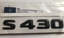 BLACK S430 FIT S CLASS REAR TRUNK NAMEPLATE BADGE EMBLEMS NUMBERS LETTER DECALS