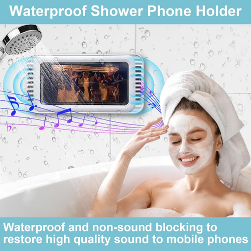 Shower Phone Holder Waterproof anti Fog Touch Sensitive Shower Phone Case - Zdjęcie 3 z 12