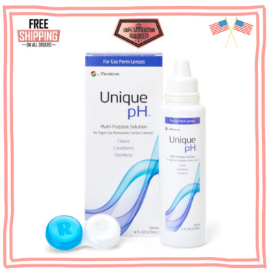 Menicon Unique pH Multi-Purpose Contact Lens Solution With Lens Case (4 Fl oz)