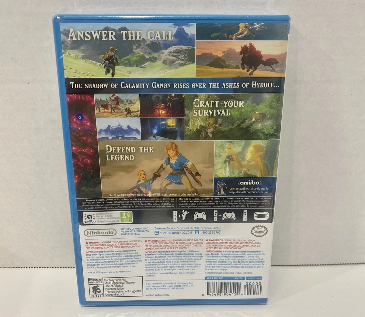The Legend of Zelda Breath of the Wild Wii U BOTW NEW First Print Misprint READ