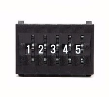1set Thumbwheel BCD Switch 5-Digit  Cap TF31 GTF311221 0 9 Scale H 33mm Hampolt