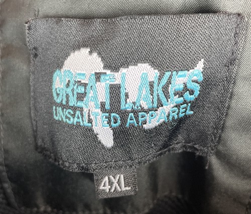Chaqueta con Capucha Mackinac Island MI Negra/Gris Talla 4XL XXXXL Cremallera Completa Nueva Sin Etiquetas - Imagen 9 de 9