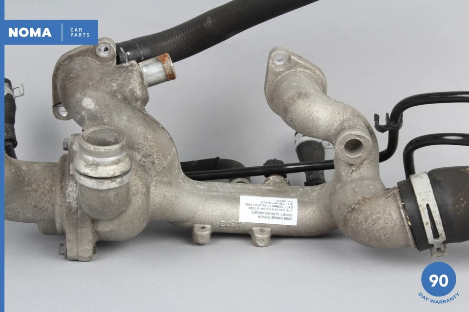 06-09 Land Rover Range Rover Sport L320 Termostato con Juego de tubos de manguera de salida OEM Foto 3 de 4