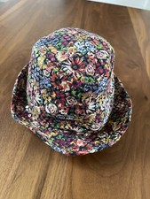 Authentic DISNEY Child Floral Colorful Sequined Fedora Cloth Hat SMALL RARE ✨