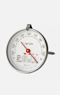 Taylor Precision Products Classic Style Meat Dial Thermometer 5939N 3'' dial