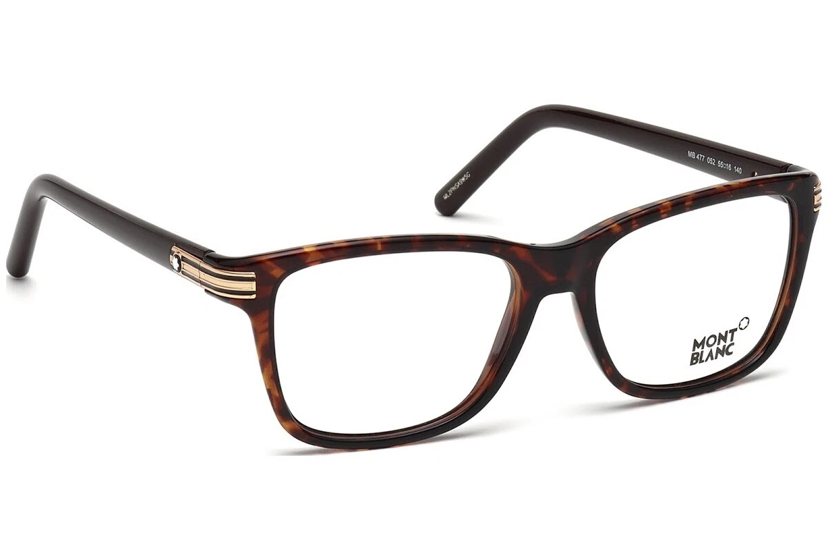 Mont Blanc MB 477 052 TORTOISE Wide XL Plastic Eyeglasses Frame 55 