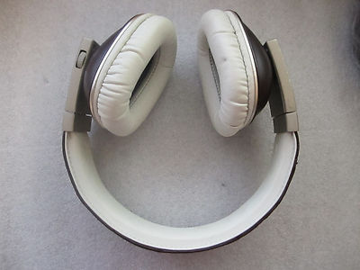 Authentic Polk Audio Buckle On-Ear Headphones BROWN/SILVER--FOR PARTS NOT WORKIN