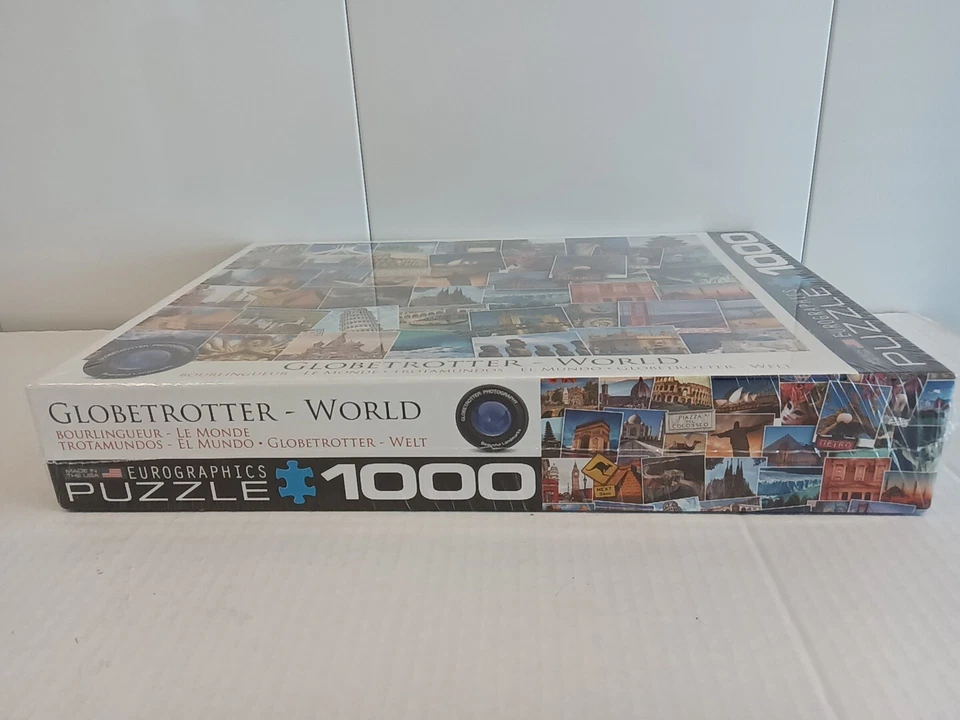 Eurographics 1000 Puzzle Globetrotter World Travel Tourism Postcard 19x26 Sealed - Image 2 of 4