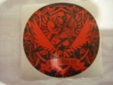 Dean Guitars Custom 3" Round Sticker red black