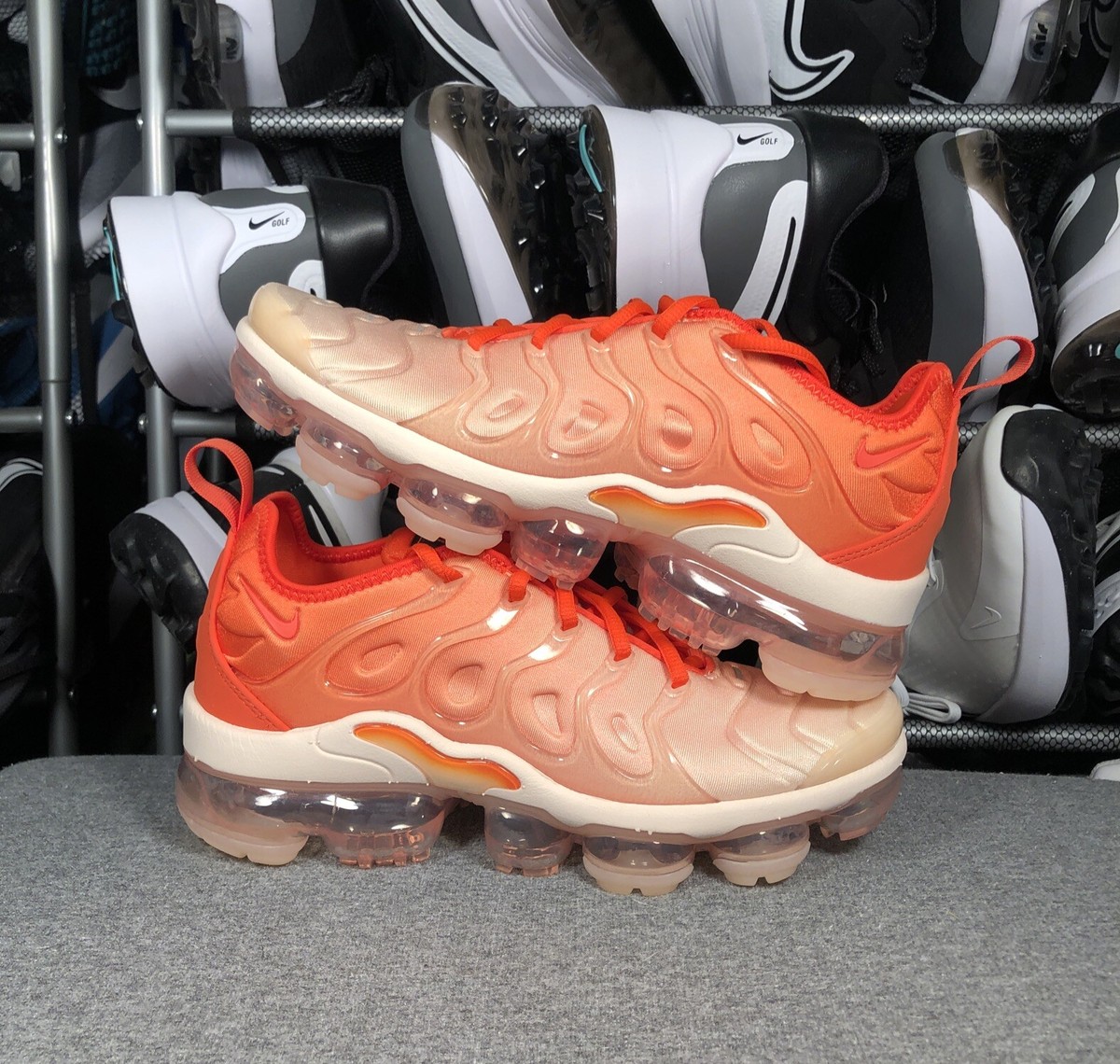 Women's Nike Vapormax Plus Shoes Guava Ice Rush Orange Size