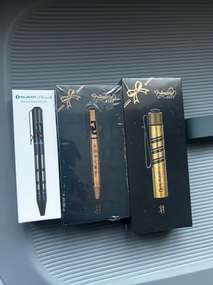 Olight Konvolut I3T 2 O'pen Open Mini 2 Friendship 24 25 Messing Kugelschreiber selten
