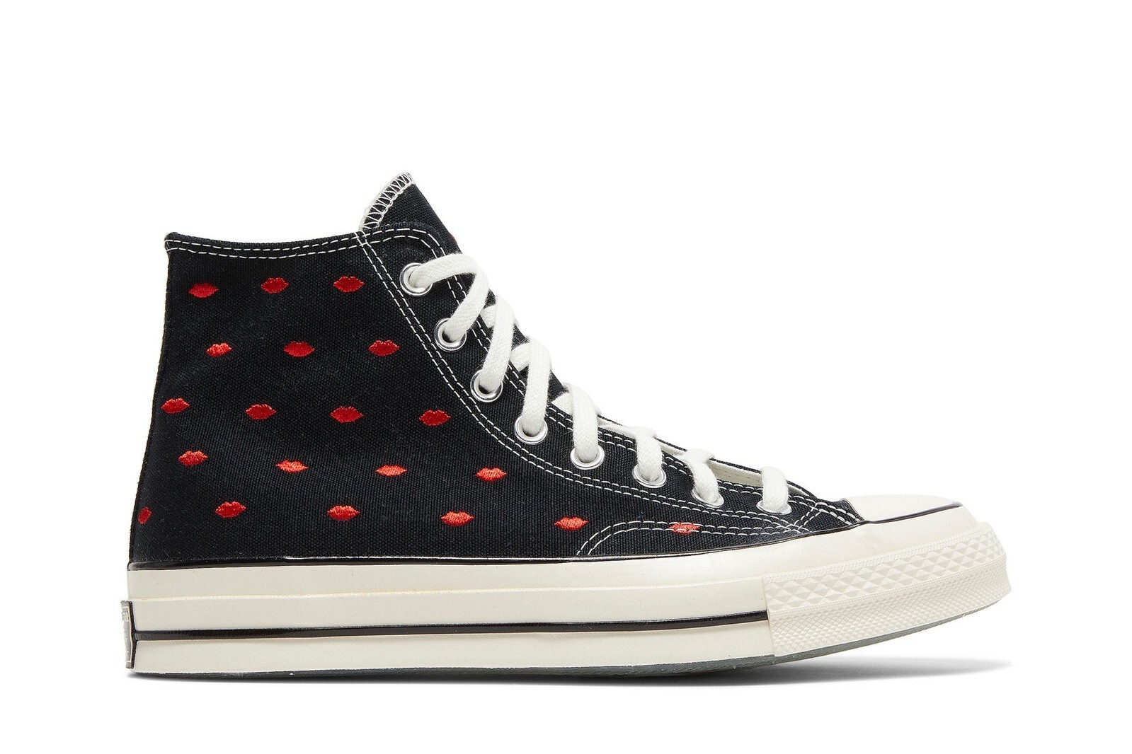Converse Chuck 70 Embroidered Lips High Love Me Black A01600C New Size-image