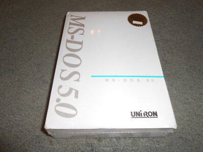 Microsoft MS-DOS 5.0 5.25 Floppy Diskette Edition Uniron OS OEM Operating System