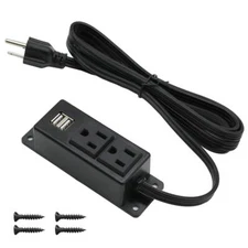 Power Strip With Usb Ports Wall Mounted Power Strip Flat Plug 2ac Outlet 2 Usb 6