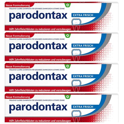 Parodontax Zahnpasta Zahncreme Extra Frisch 75ml 4er Pack, 4x75ml, MHD:2027,OvP