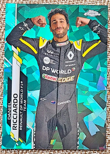 2020 TOPPS CHROME SAPPHIRE F1 #9 DANIEL RICCIARDO RC AQUA PORTRAIT #08/99
