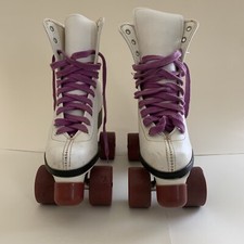 Vintage Roller Derby Womens Size 5 White Skates U940 White Red Purple