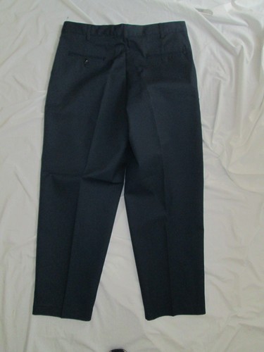 Men Pants pleated Chino Navy Blue 30 32 34 36 38 40 42 44 46 48 50 52 54 58 NEW - 第 3/6 張圖片