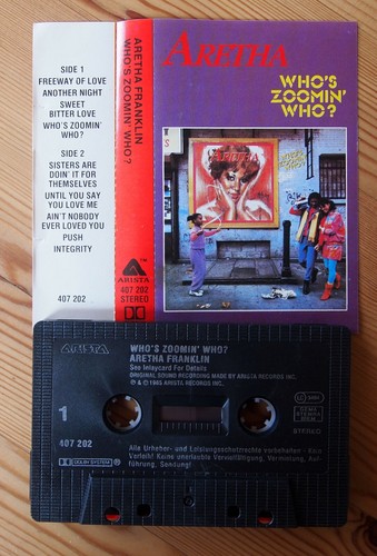ARETHA FRANKLIN - WHO'S ZOOMIN WHO? (ARISTA 407202) 1985 EUROPE CASSETTE VG+ - Picture 2 of 3