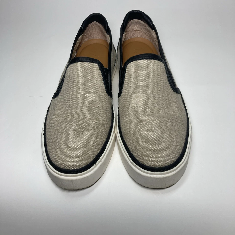 M GEMI The Gina Womens 40 9 Leather Canvas Sneakers Loafers Slip on Italy - Image 4 of 4