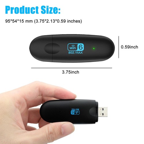 2.4G/5G High Speed WiFi6 Dual Band Wireless USB 3.0 WiFi Adapter Portable Dongle - Photo 7/7