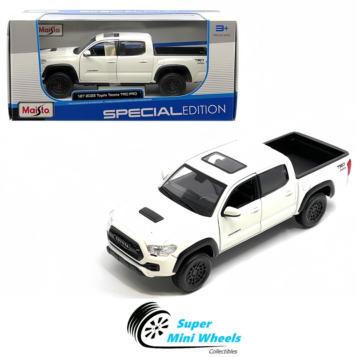 Maisto 1:27 2023 Toyota Tacoma TRD Pro – White | eBay