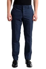 Prada Men's Dark Blue Flat Front Dress Pants Size 28