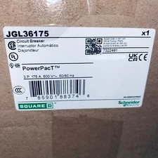 SQUARE D JGL36175 BREAKER POWERPACT 3POLE 175A 600V NEW IN BOX READY TO SHIP