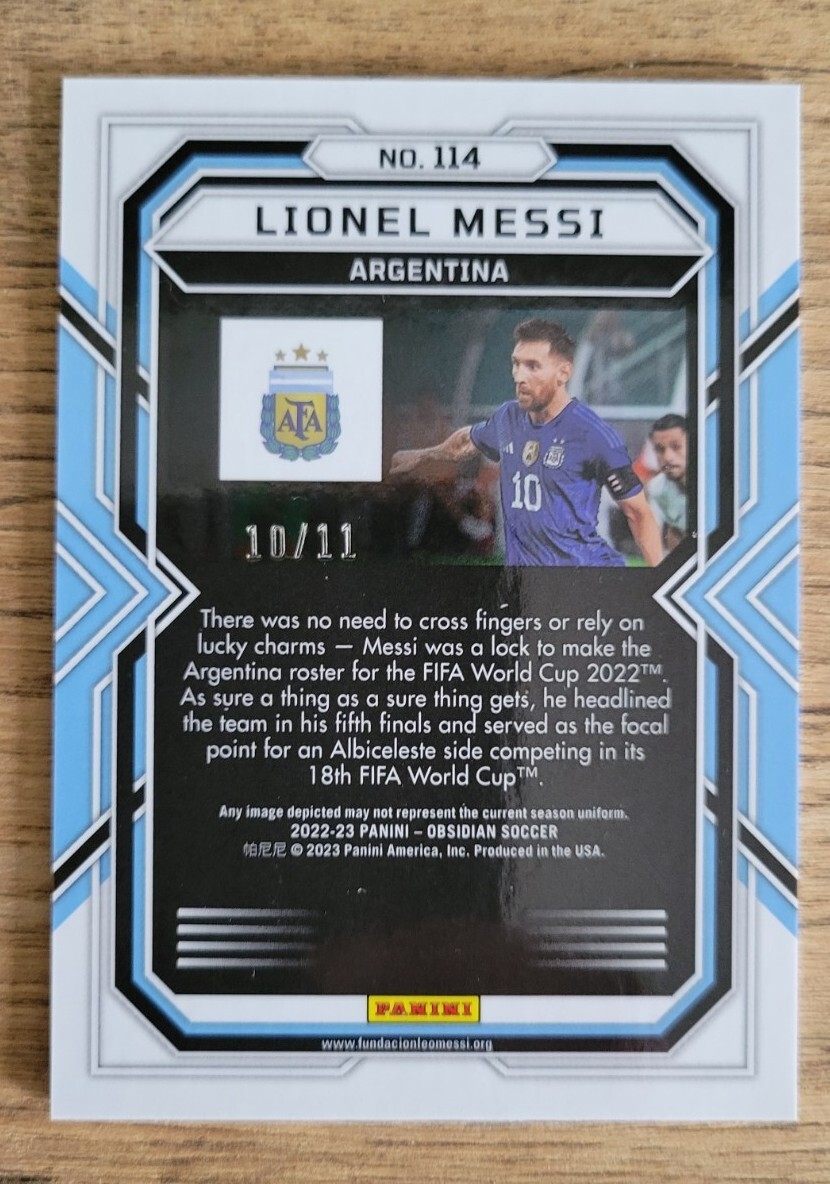2022-23 Panini Obsidian Soccer Lionel Messi White Pulsar 10 2022-23 Panini Obsidian Soccer Lionel Messi White Pulsar 10