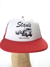 Vintage Stan's Trucking Mesh hat Red snapback Retro Trucker Hat