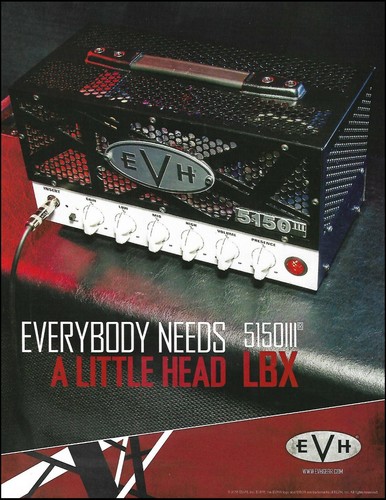 Eddie Van Halen EVH 5150III LBX head guitar amp advertisement 2016 ad print 2B