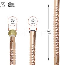 3/4'' FIP x 3/4''in Copper Lead Free 24"in Water Heater Connector Sweat Fittings