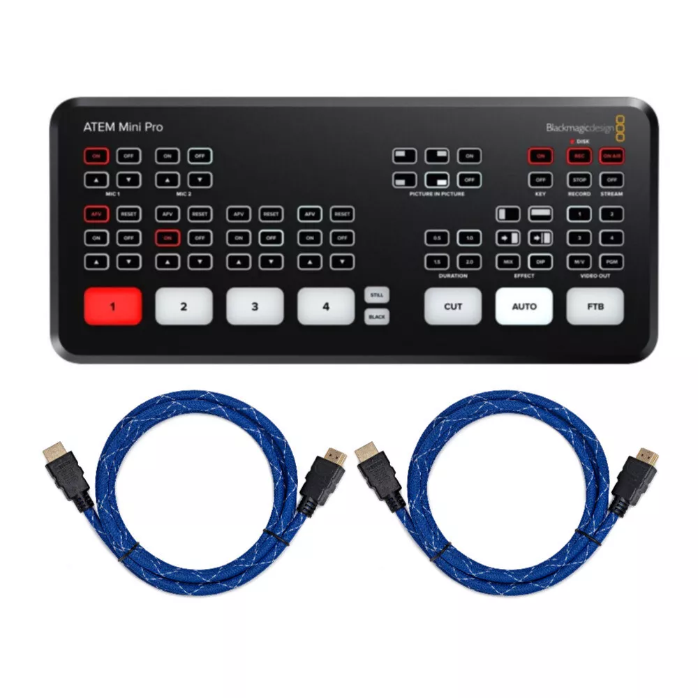 Blackmagic Design ATEM Mini Pro HDMI Live Stream Switcher Bundle