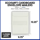 1-2500 9.75 x 12.25 EcoSwift 自封照片船平纸板信封邮件