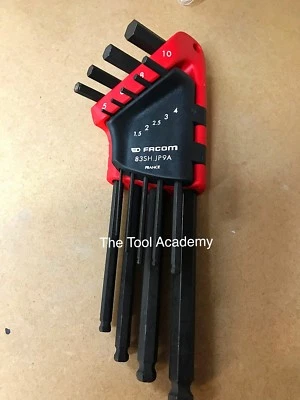Facom Tools 9 Piece Ball Ended Hex Allen Key Set 1.5-10mm