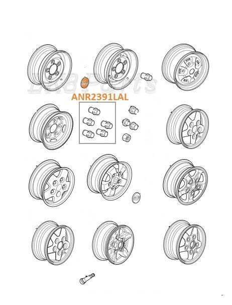 Land Rover 75mm Alloy Wheel Caps x5 Pewter – ANR2391LAL Defender Discovery 1 - Image 2 of 3