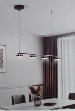 4 Light LED dining - Island chandelier, 30" W Remote