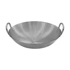15" Stainless Steel Wok With Handle Cookware 5'' Depth