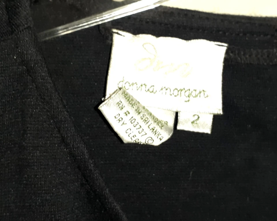Vestido para mujer Donna Morgan talla 2 US Black Foto 4 de 4