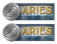 ARIES CRAFT Brushed Metal Vinyl Decal Boat Stickers 2 PC Set, 10" x 3.5"