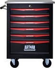 Artman Rolling Tool Chest,6-Drawer Storage Chest,Mobile Workbench w/Wheels,Black