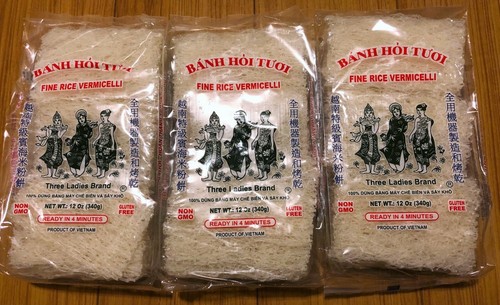 Confezione da 3 TRE VERMICELLI DI RISO ISTANTANEO MARCA DONNA (BANH HOI TUOI) 12 oz - Foto 1 di 5