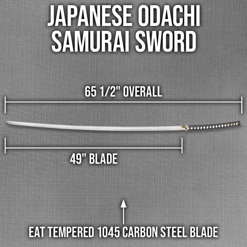 K Exclusive Japanese Odachi Samurai Sword and Scabbard - Length 65 1/2" - Image 2 of 4