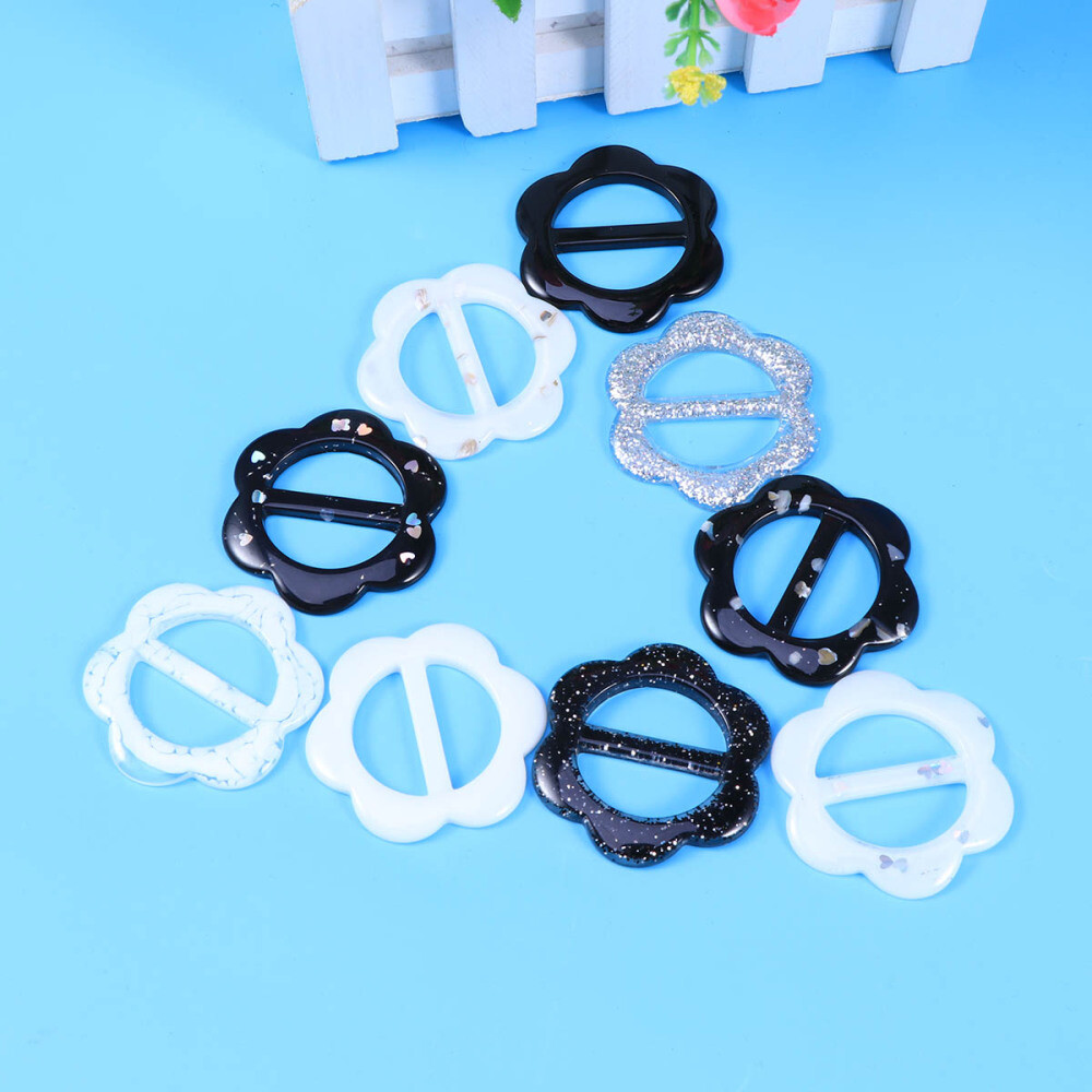 9 Pcs Scarf Clips Slides Neckerchief Holder Round Scarf Clip eBay