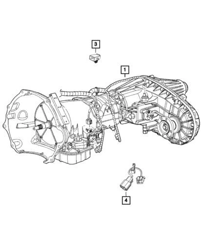 Genuine Mopar 2015 Ram 3500 Front Transmission Wiring Harnesses 68238203AD - Image 4 of 4