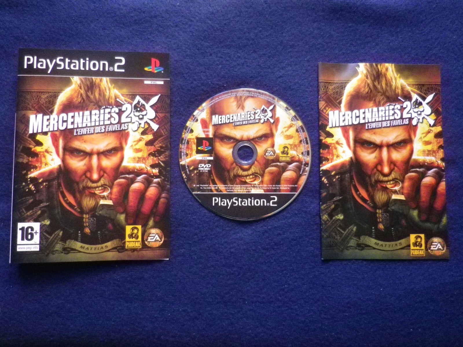 MERCENARIES 2 L'ENFER DES FAVELAS : JEU Sony PLAYSTATION 2 PS2 COMPLET