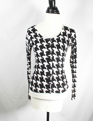 00s houndstooth &check stole′y2k Retro houndstooth track jacket | Le 31 | | Simons