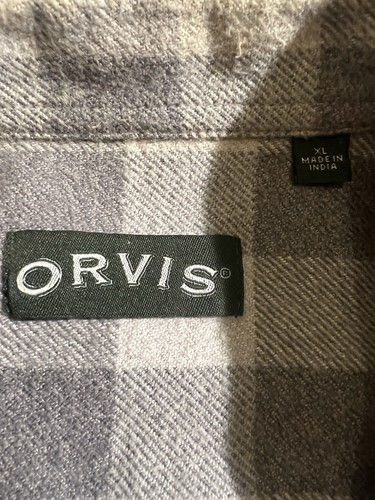 Orvis Shirt XL-2XL Heavy Flannel Oversize Fishing Hunting Shooting Ultra Thick - Imagen 10 de 18