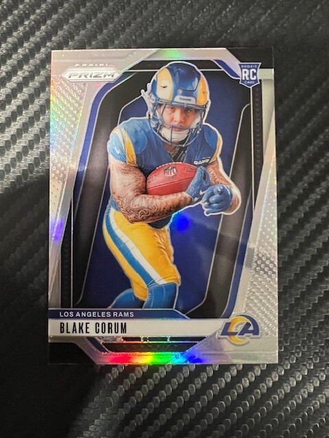 Blake Corum 2024 Panini Prizm Silver Prizm Variation Rookie #4 Rams